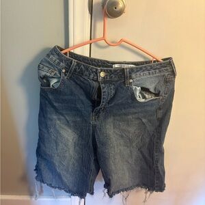 Celebrity Pink Distressed Jorts